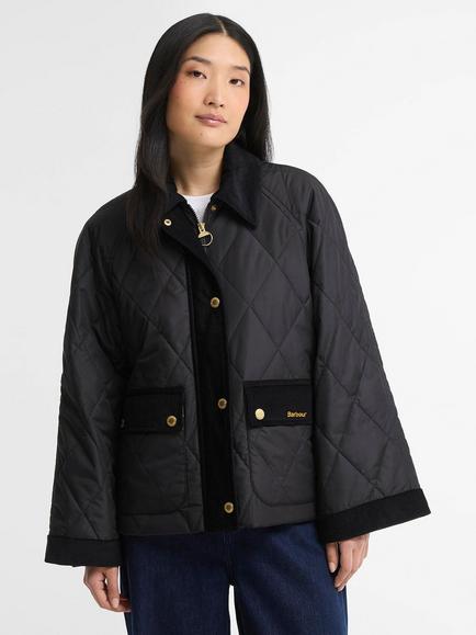 Barbour Kilnwick Quilted Jacket, Black/Ancient, Black/Ancient