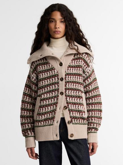 Barbour Burley Knitted Cardigan, Multi, Multi