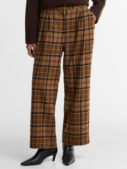 Barbour Darwen Tartan Straight Leg Trousers, Muted Tartan, Muted Tartan