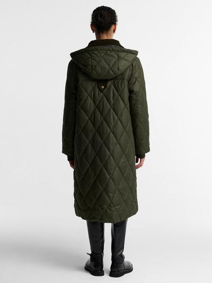 Barbour Rudson Quilted Hooded Jacket, Olive - view 2, Olive