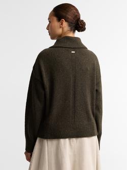 Barbour Lavensdale Half-Zip Jumper, Olive - view 2, Olive