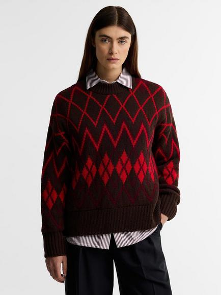 Barbour Adina Fair Isle Crew Neck Jumper, Multi, Multi