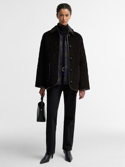 Barbour Marlow Corduroy Quilted Jacket, Brown - view 2, Brown