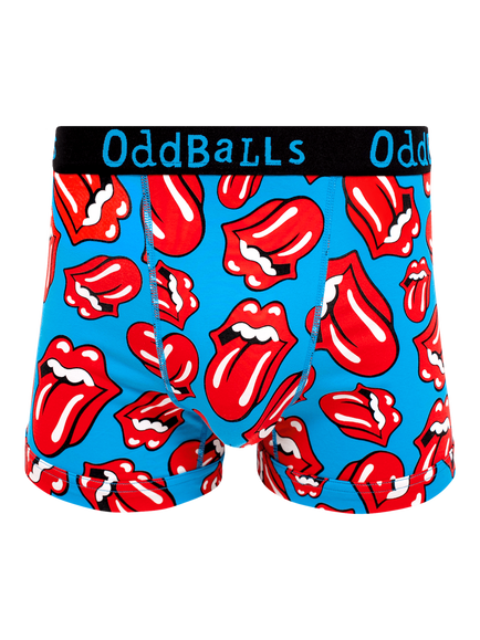 OddBalls Rolling Stones Cotton Blend Boxers, Red, Red