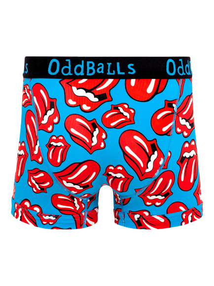 OddBalls Rolling Stones Cotton Blend Boxers, Red - view 2, Red