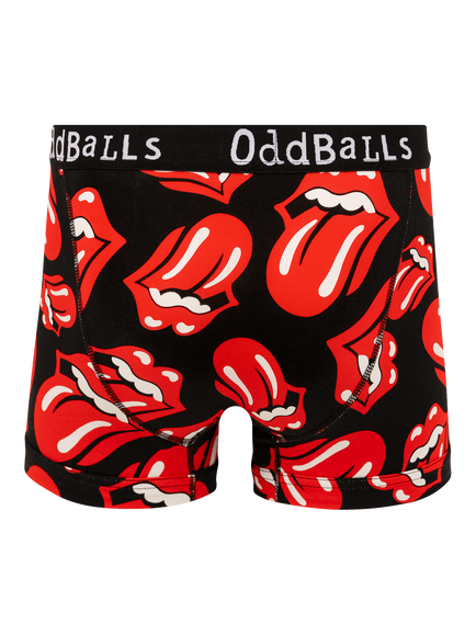 OddBalls Rolling Stones Cotton Blend Boxers, Black - view 2, Black