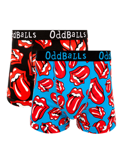 OddBalls Rolling Stones Cotton Blend Boxers, Pack of 2, Multi, Multi