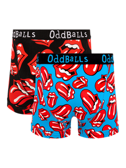 OddBalls Rolling Stones Cotton Blend Boxers, Pack of 2, Multi - view 2, Multi