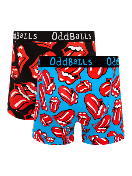 OddBalls Rolling Stones Cotton Blend Boxers, Pack of 2, Multi - view 2, Multi