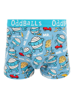 OddBalls Mr Men Cotton Blend Boxers, Pack of 3, Multi - view 2, Multi