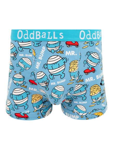 OddBalls Mr Men Cotton Blend Boxers, Pack of 3, Multi - view 2, Multi
