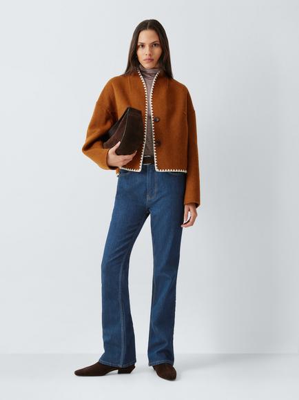 AND/OR High Rise Bootcut Flared Jeans, Indigo, Indigo