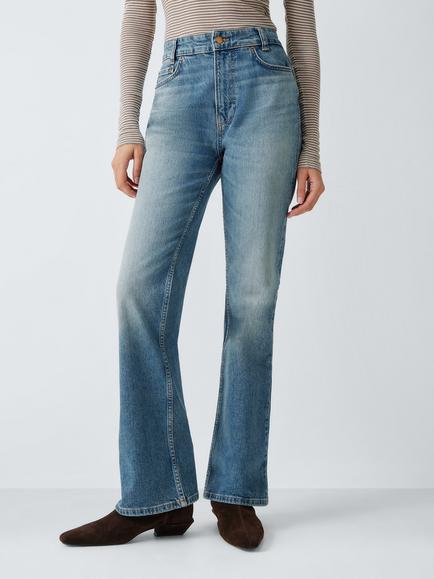AND/OR Mid Rise Bootcut Flared Jeans, Malaga Blue, Malaga Blue