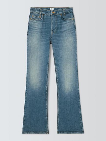 AND/OR Mid Rise Bootcut Flared Jeans, Malaga Blue, Malaga Blue