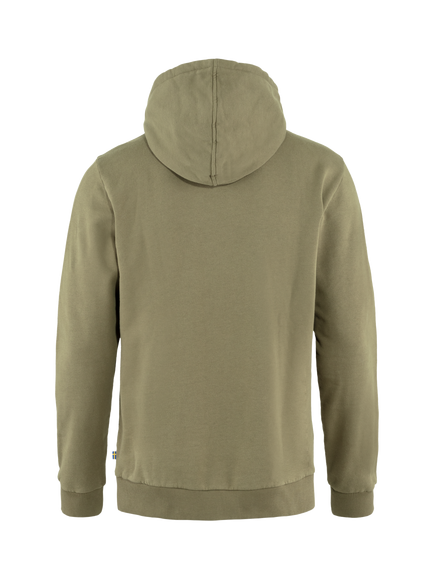 Fjällräven Logo Cotton Hoodie, Light Olive - view 2, Light Olive