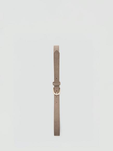 Mango Suede Belt, Taupe, Taupe