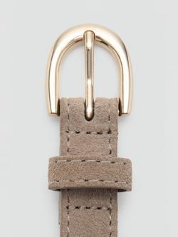 Mango Suede Belt, Taupe - view 2, Taupe