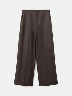 Mango Loose Fit Trousers, Chocolate, Chocolate
