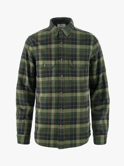 Fjällräven Singi Flannel Shirt, Deep Forest, Black-deep Forest