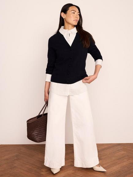 Mint Velvet Layered Knit Shirt, Navy, Navy