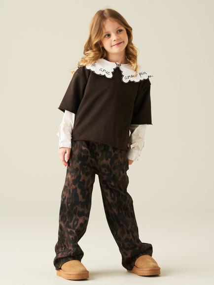 Angel & Rocket Kids' Haddie Layered Sweatshirt, Brown - view 2, Brown