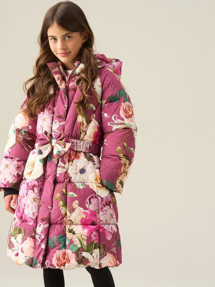 Angel & Rocket Kids' Esme Bow Belt Coat, Rose, Rose