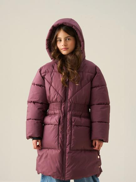 Angel & Rocket Kids' Tara Longline Coat, Burgundy, Burgundy