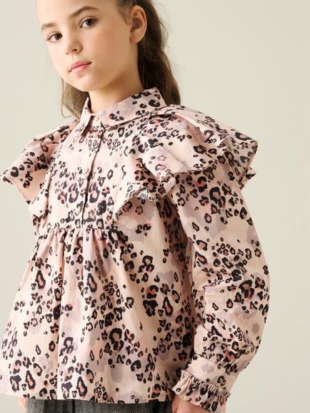 Angel & Rocket Kids' Cotton Animal Print Shirt, Brown - view 2, Brown