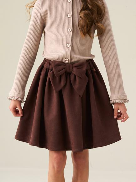 Angel & Rocket Kids' Annie Suedette Skirt, Brown, Brown