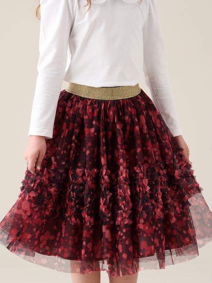 Angel & Rocket Kids' Layered Mesh Skirt, Orange, Orange
