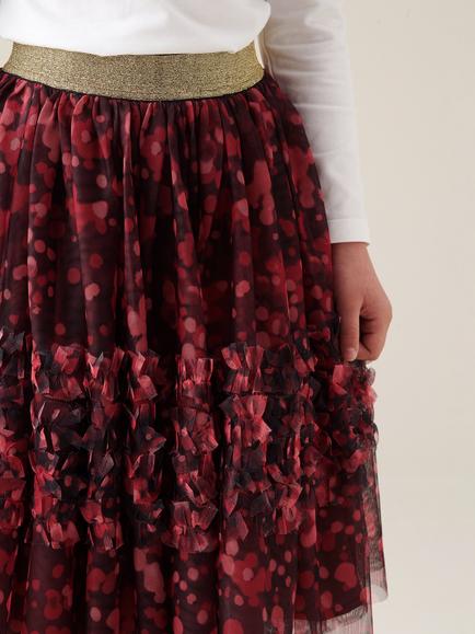 Angel & Rocket Kids' Layered Mesh Skirt, Orange - view 2, Orange