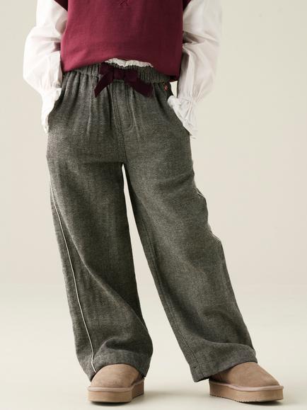 Angel & Rocket Kids' Faith Wide Leg Paperbag Trousers, Grey, Grey