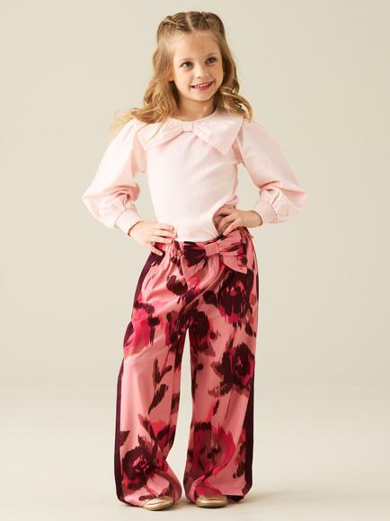Angel & Rocket Kids' Lara Wide Leg Trousers, Multi - view 2, Multi