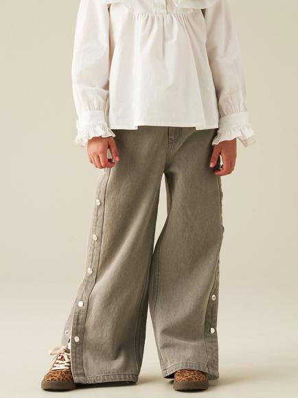 Angel & Rocket Kids' Side Popper Jeans, Grey, Grey