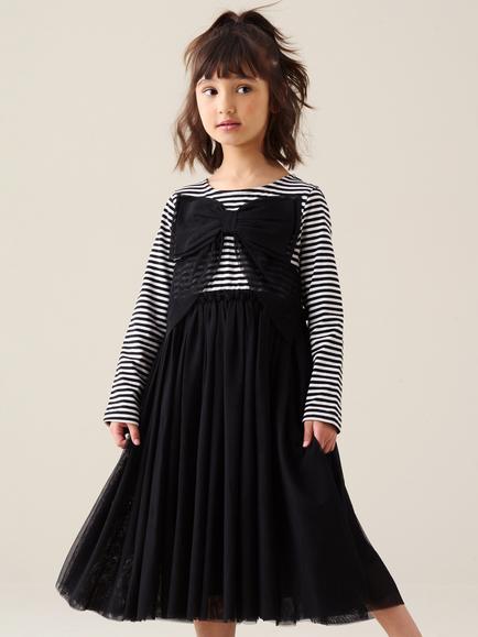 Angel & Rocket Kids' Carrie Mesh Dress, Black, Black