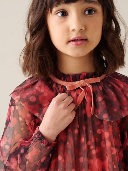 Angel & Rocket Kids' Cleo Mesh Dress - view 2, Red