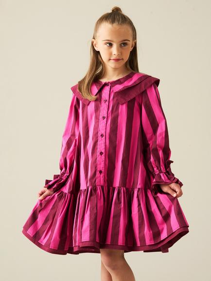 Angel & Rocket Kids' Frankie Stripe Dress, Pink, Pink