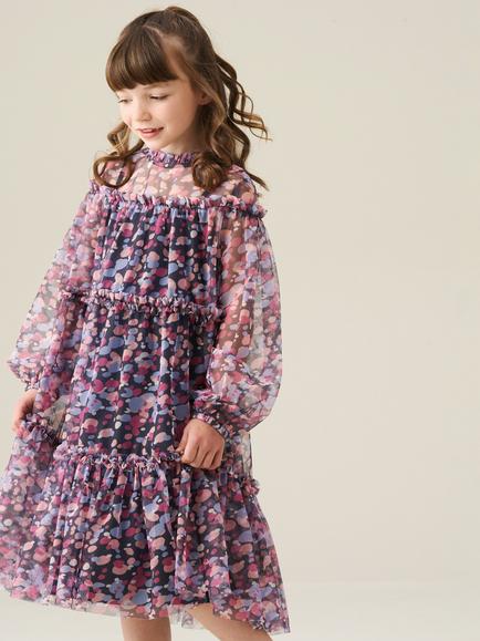 Angel & Rocket Kids' Mesh Tiered Dress, Multi, Multi