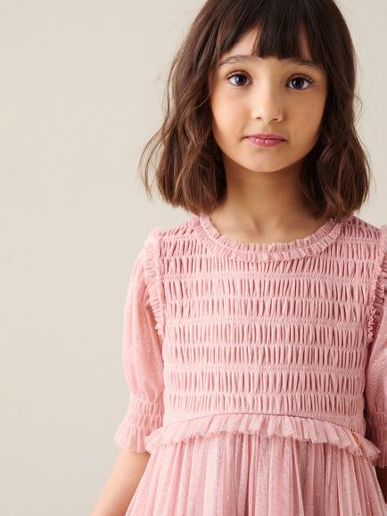 Angel & Rocket Kids' Xeni Mesh Dress, Pink - view 2, Pink