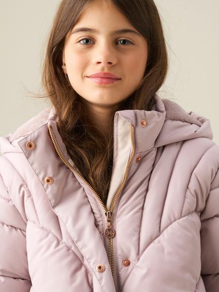 Angel & Rocket Kids' Longline Coat, Champagne - view 2, Champagne