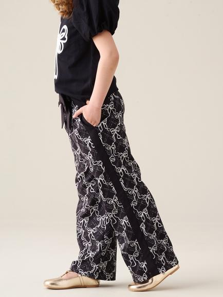 Angel & Rocket Kids' Blair Wide Leg Trousers, Black - view 2, Black