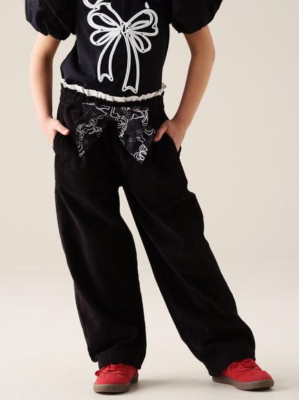 Angel & Rocket Kids' Zoe Cotton Corduroy Trousers, Black, Black
