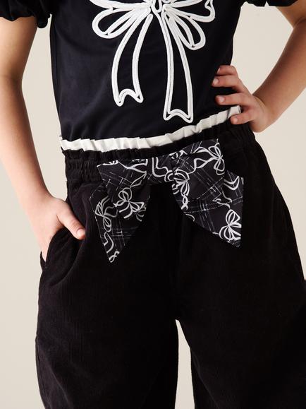 Angel & Rocket Kids' Zoe Cotton Corduroy Trousers, Black - view 2, Black