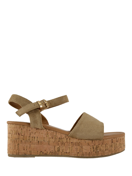 V.GAN Vegan Gotu Cork Wedge Sandals, Taupe