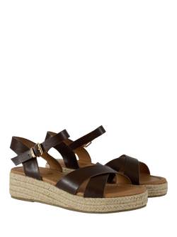 V.GAN Vegan Pekoe Espadrille Wedge Sandals - view 2, Brown