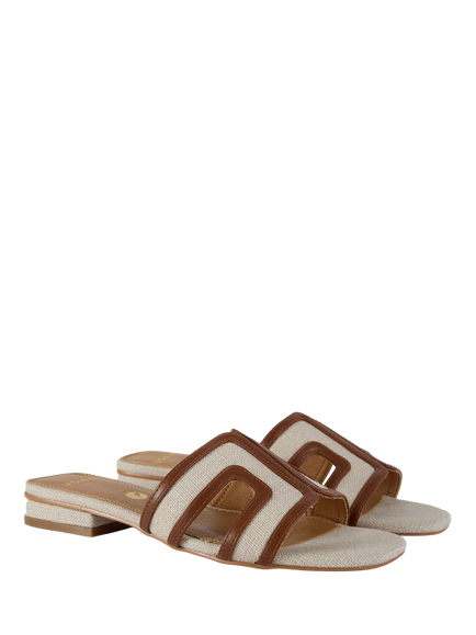 V.GAN Vegan Bok 2 Weave Slider Sandals, Natural/Tan - view 2, Natural/Tan