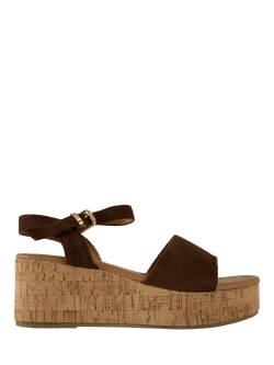 V.GAN Vegan Gotu Cork Wedge Sandals, Brown