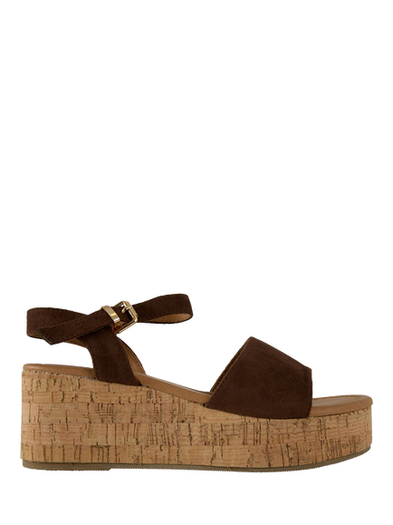 V.GAN Vegan Gotu Cork Wedge Sandals, Brown