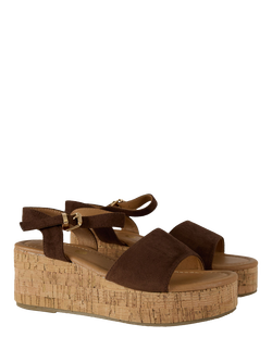 V.GAN Vegan Gotu Cork Wedge Sandals - view 2, Brown