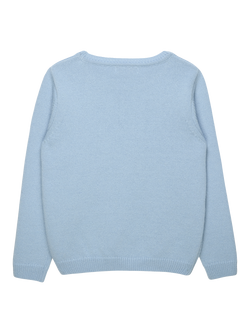 Trotters Kids' Knitted Duck Bunny Jumper, Blue - view 2, Blue